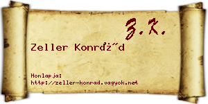 Zeller Konrád névjegykártya